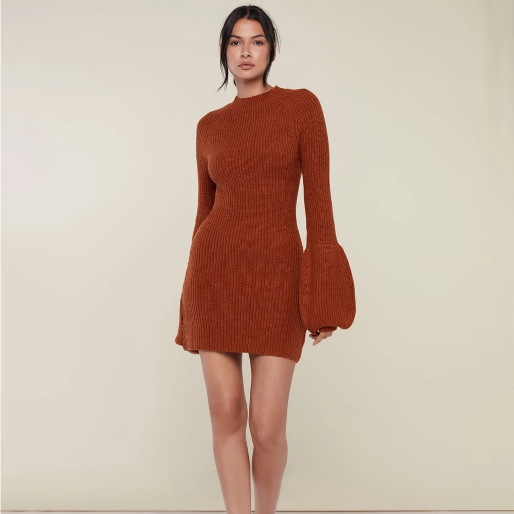 Rachel Parcell Rust Knit Dress